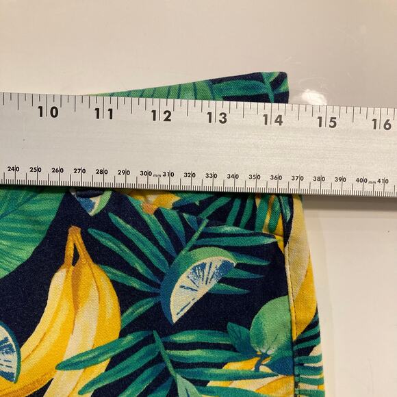 NWOT OLD NAVY Pants Women 4 Green-Yellow Lime Banana Leaf Print “Pixie Ankle” - Picture 9 of 13